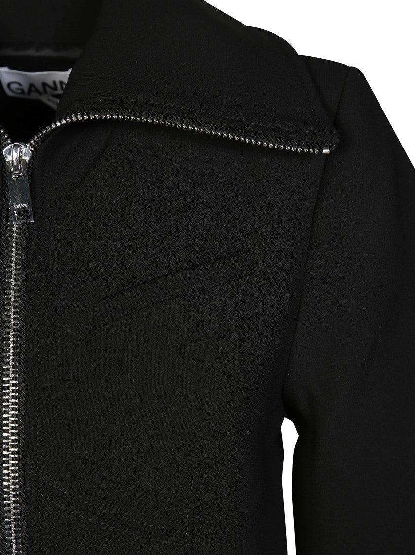 Ganni Bonded Crepe Mini Dress