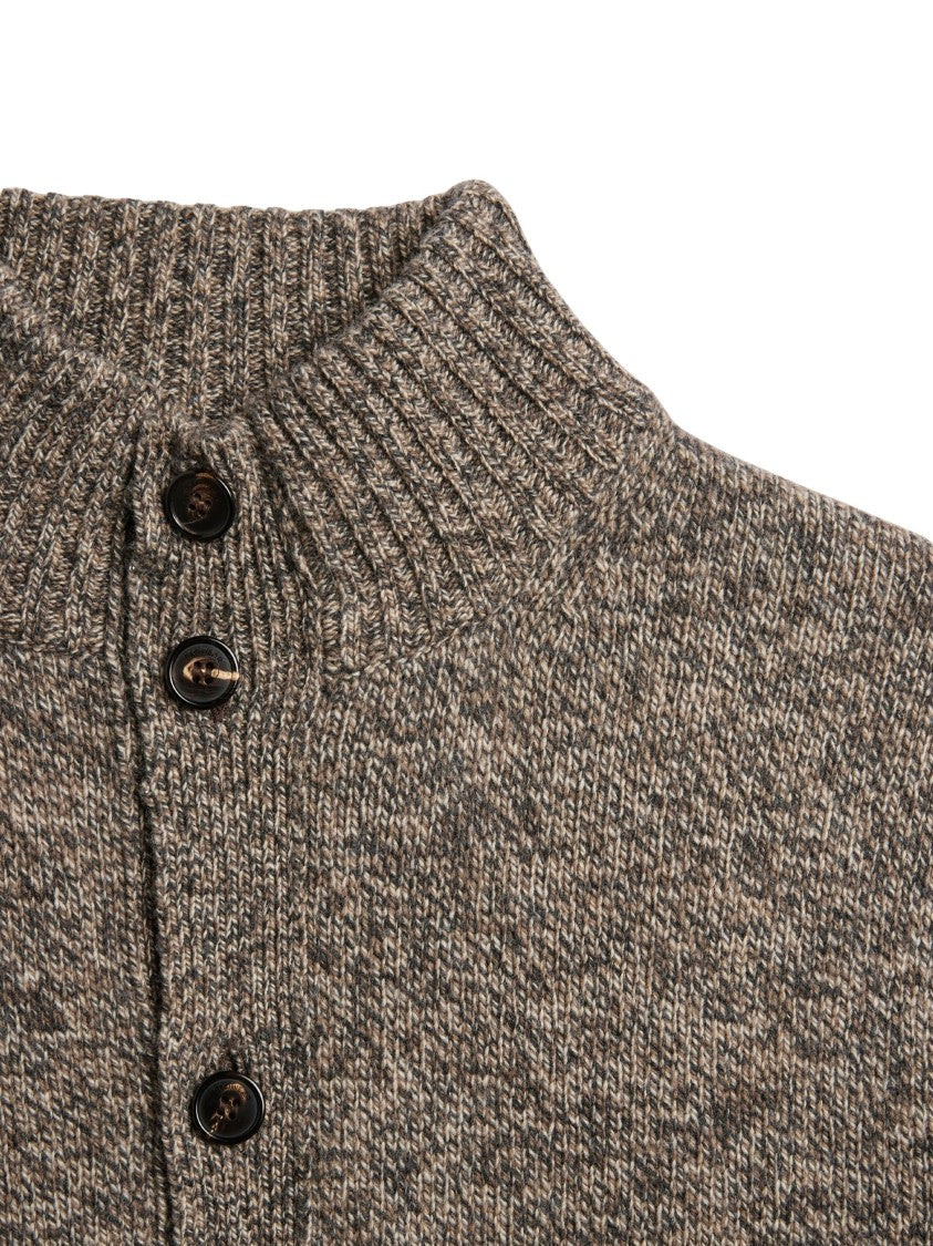 Zanone Button-Up Cardigan In Textured Geelong Wool