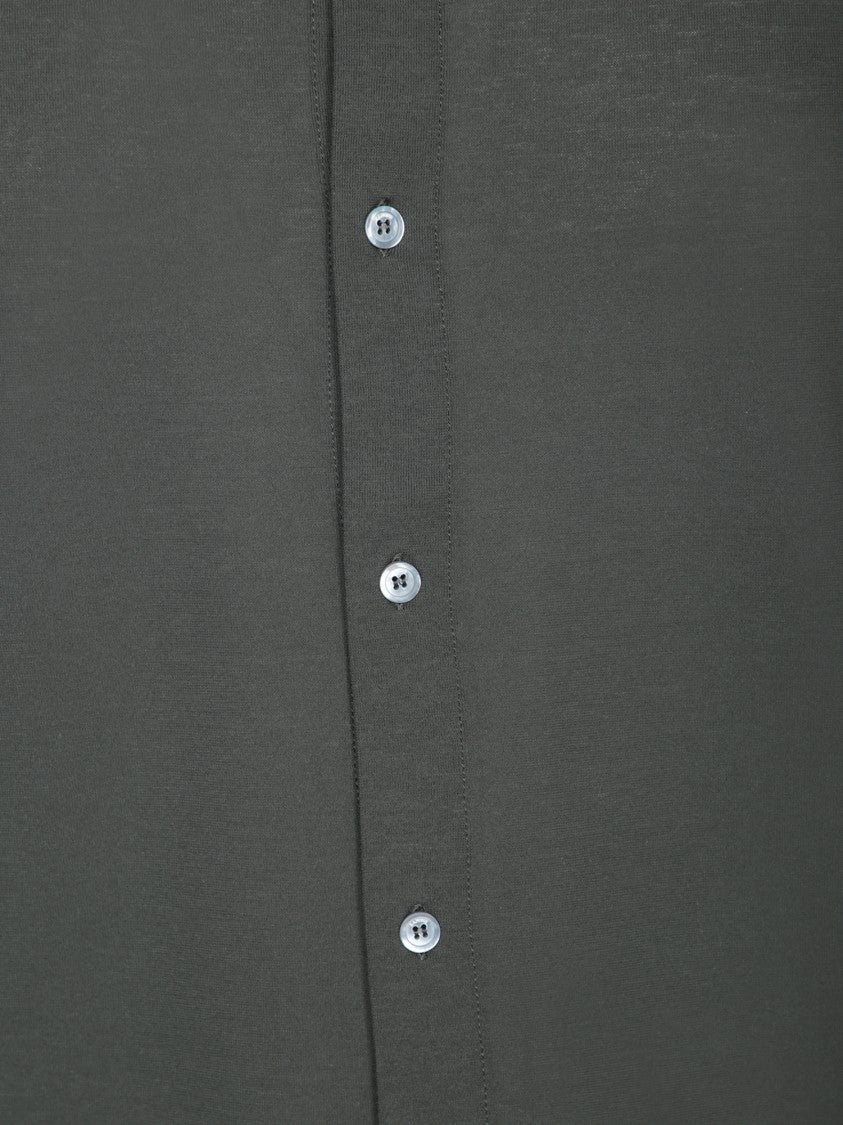 Zanone Military Green Long-Sleeve Shirt