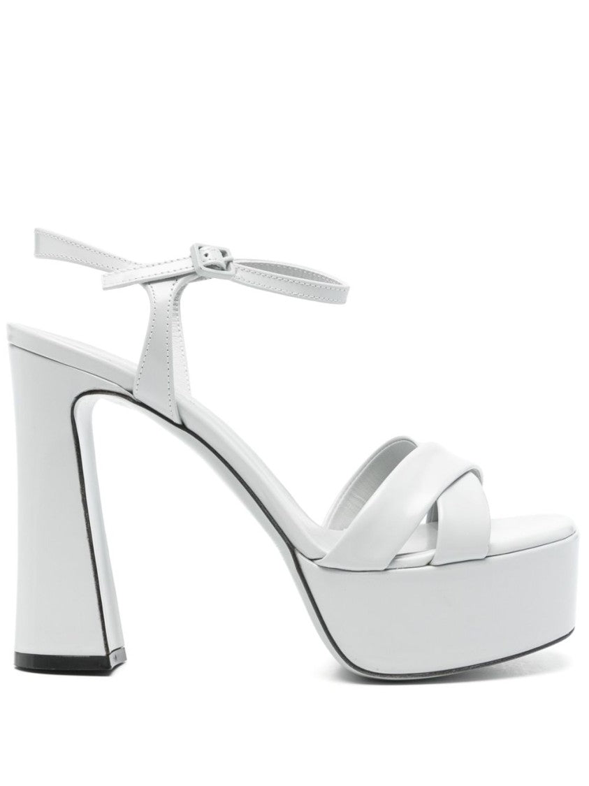 Roberto Festa Ash Grey Crossover High Block Sandals