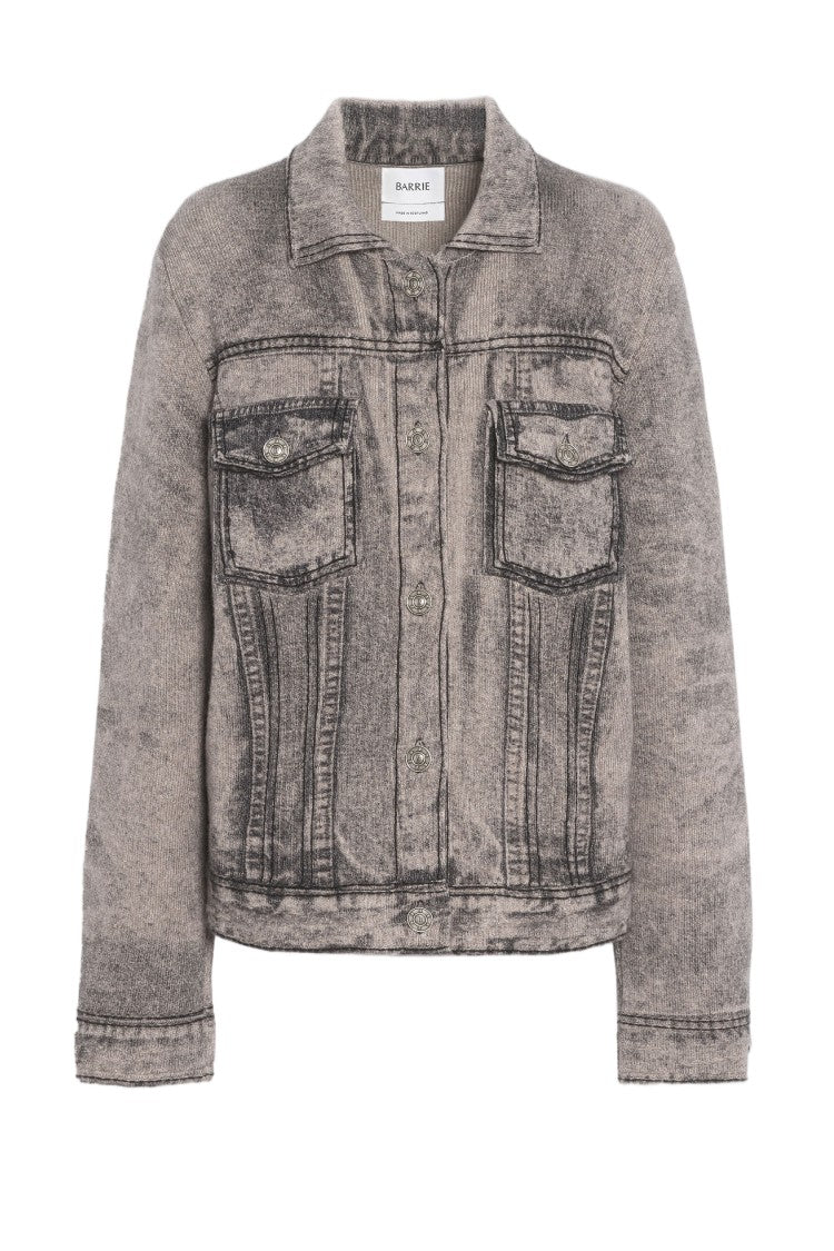 Barrie Denim-Effect Regular Jacket With Button Closure