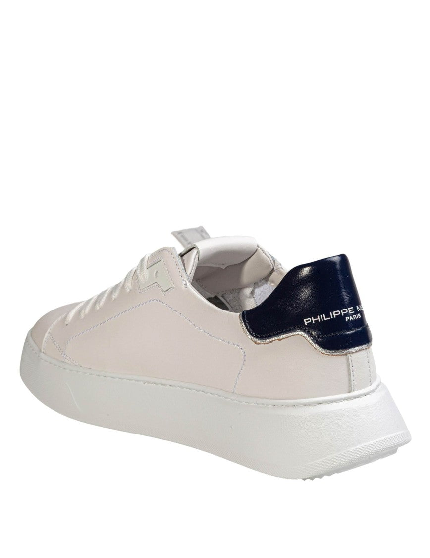Philippe Model Temple Low White Leather Sneakers