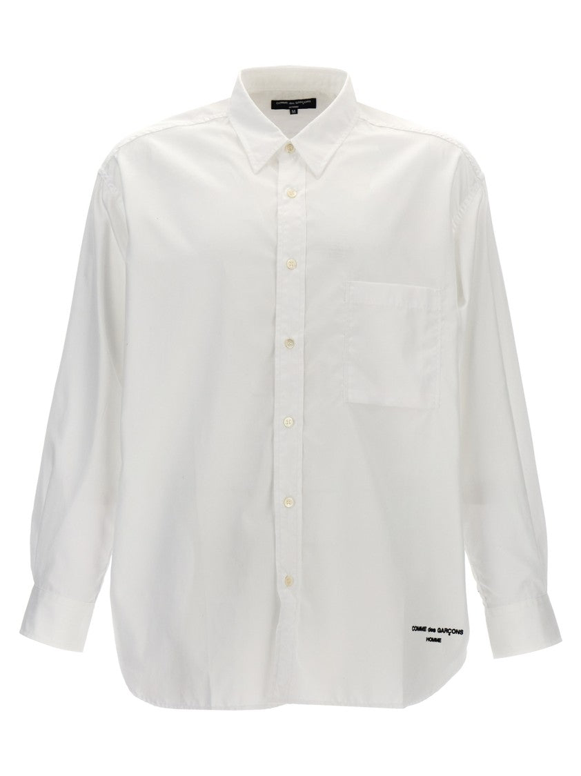 Comme Des Garçons Embroidered Logo Cotton Shirt With Classic Fit