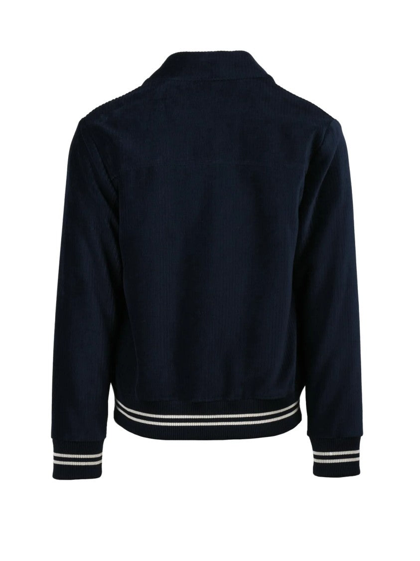 Circolo 1901 Night Blue Cotton-Blend Varsity Coat