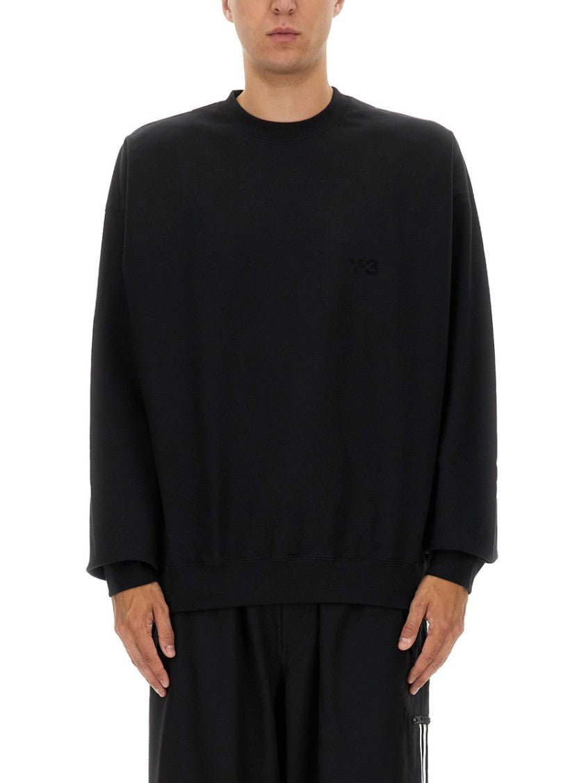 Y-3 Loose-Fitting Long-Sleeve Cotton-Polyester Jersey
