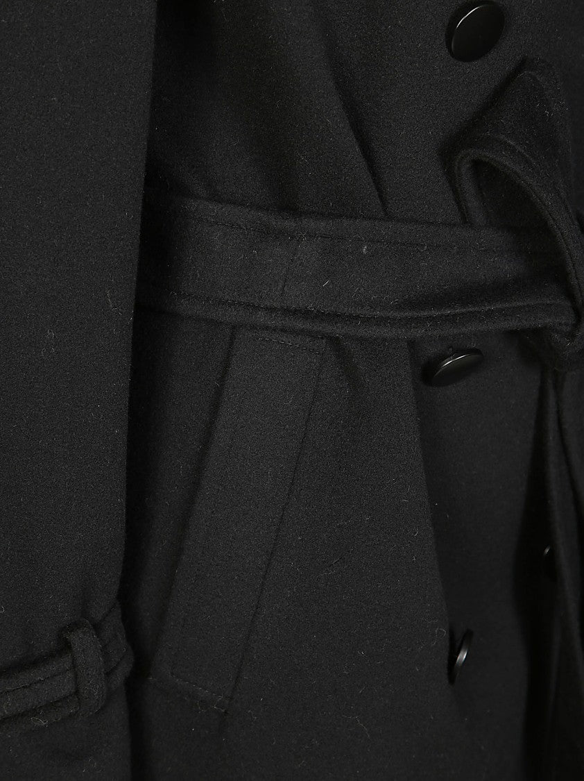 Tagliatore Double-Breasted Cashmere Trench Coat With Belted Waist