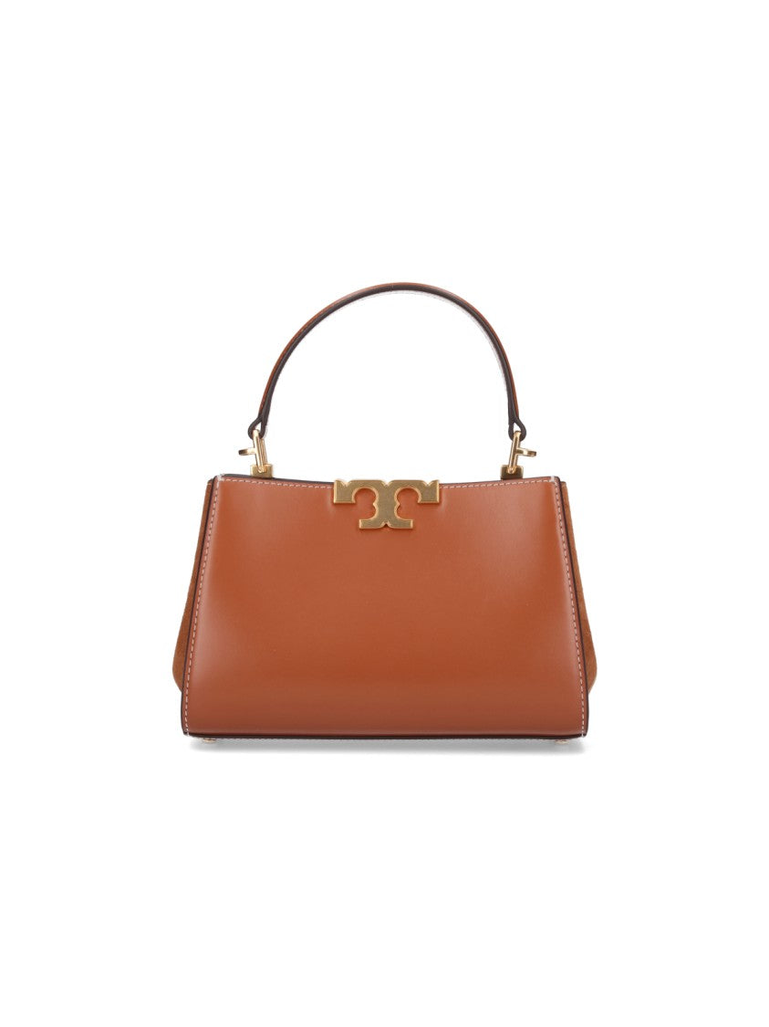 Tory Burch "Eleanor" Mini Satchel Bag In Brown Leather