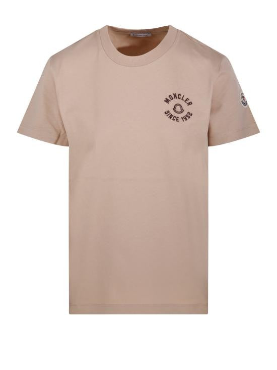 Moncler Embroidered Logo Cotton T-Shirt With Relaxed Fit