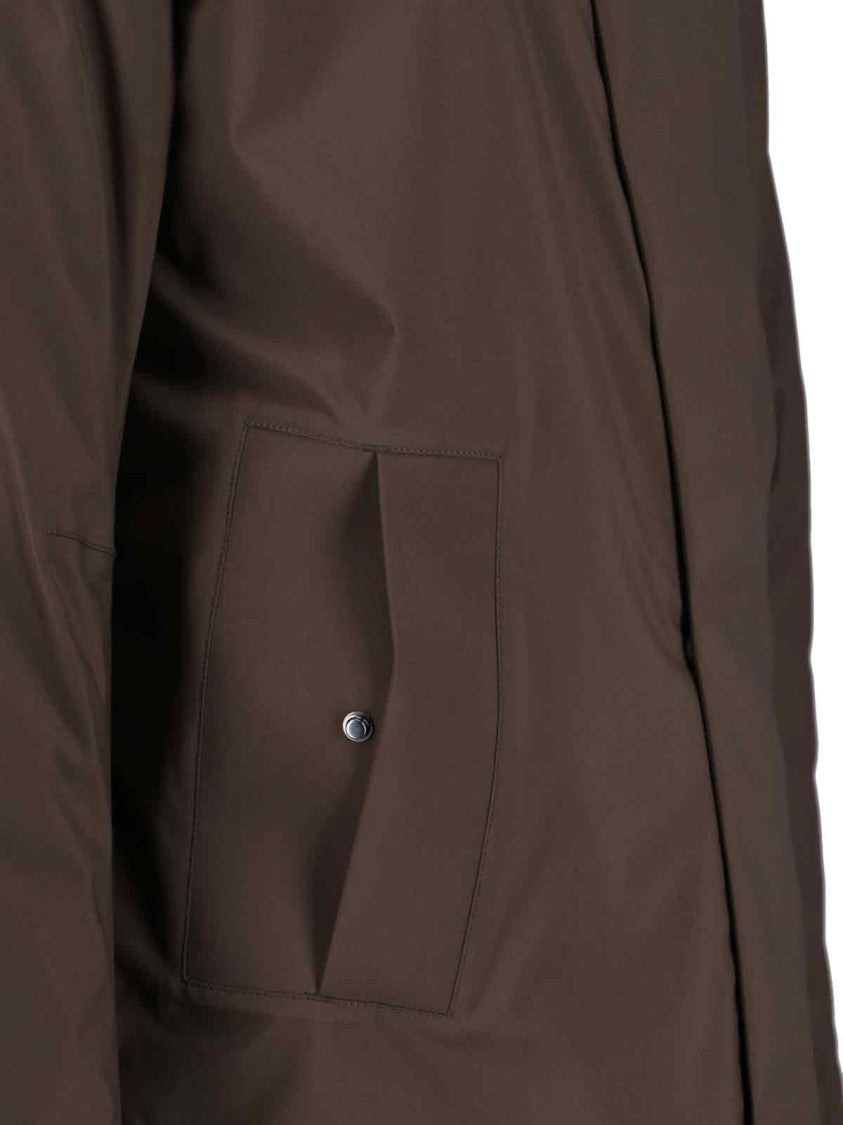 K-Way Padded Green Jacket With High Collar