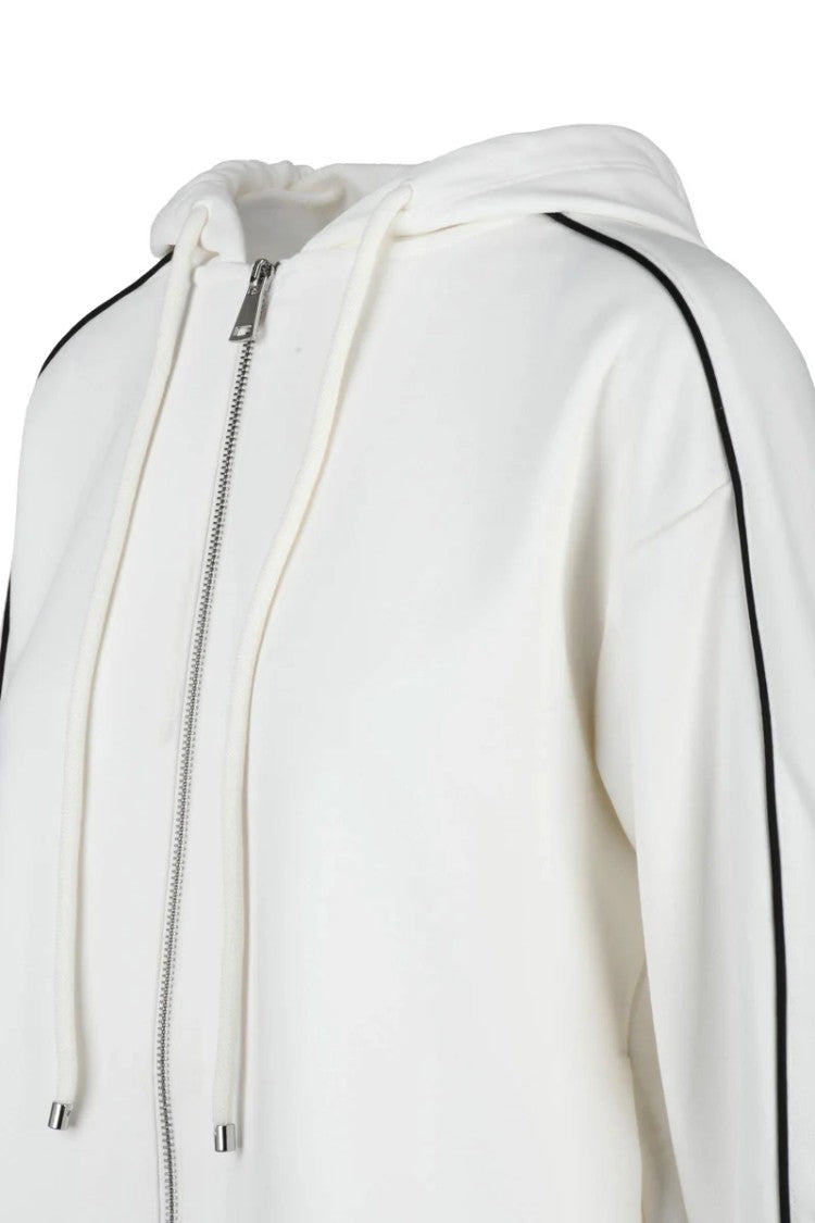 Max Mara Cotton Zip Sweatshirt - White