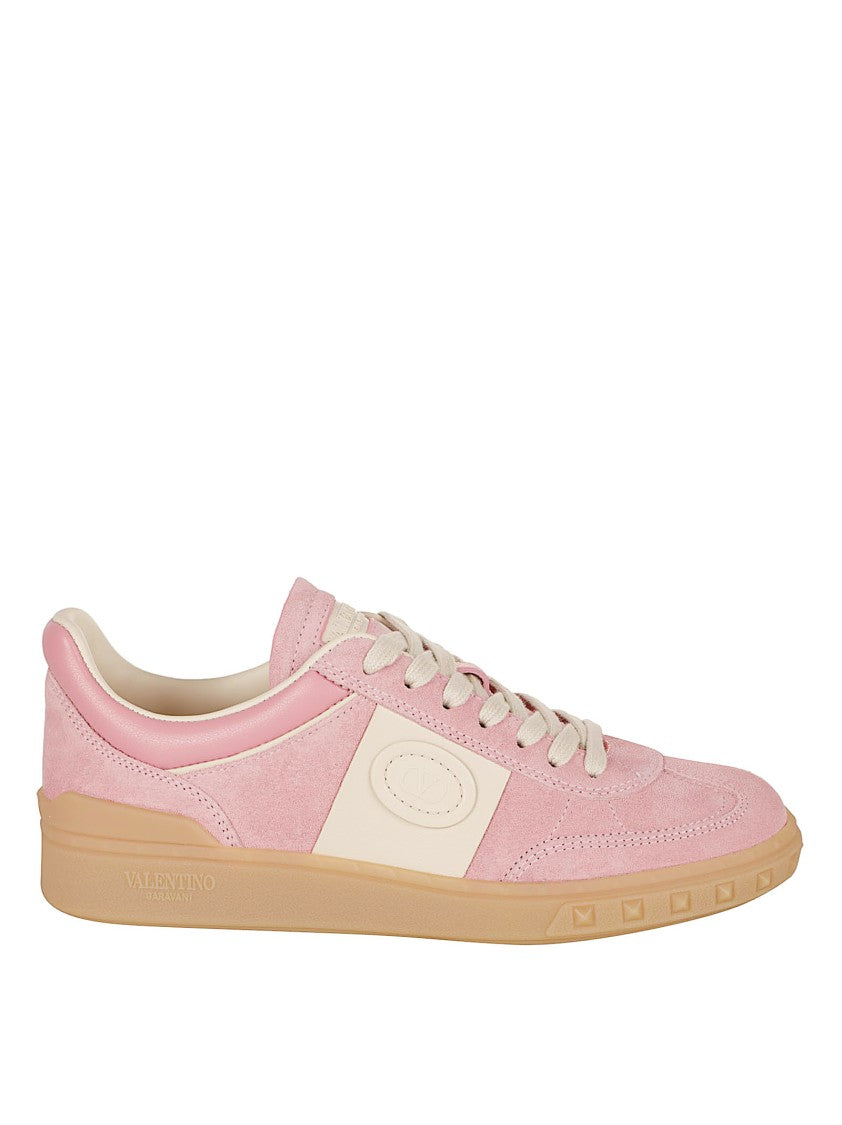 Valentino Garavani Light Pink Suede Sneakers