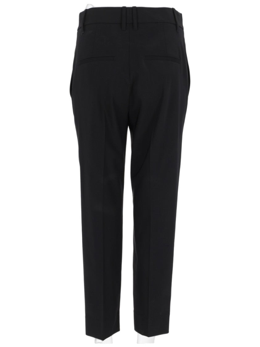 Vince Slim Straight-Leg Tailored Pants With Mid-Rise Waist