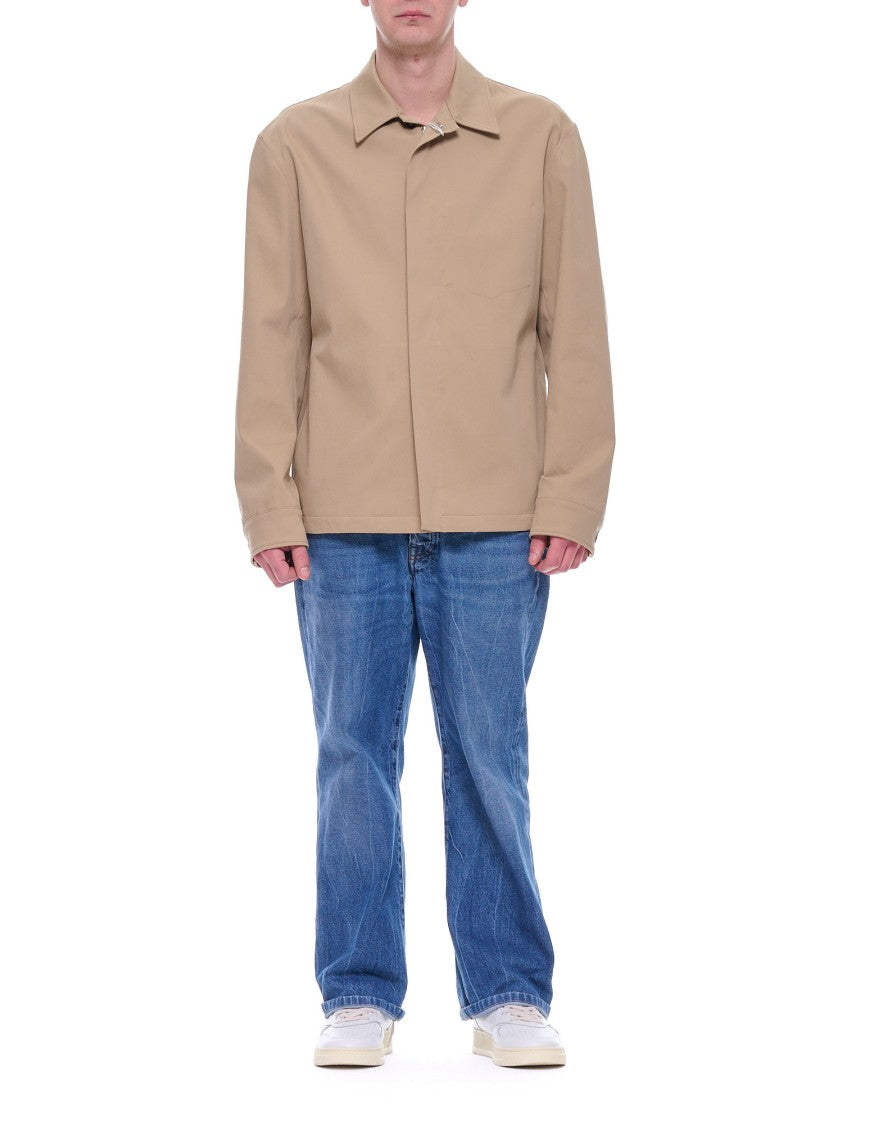Cellar Door Beige Cotton Teo Jacket With Zip