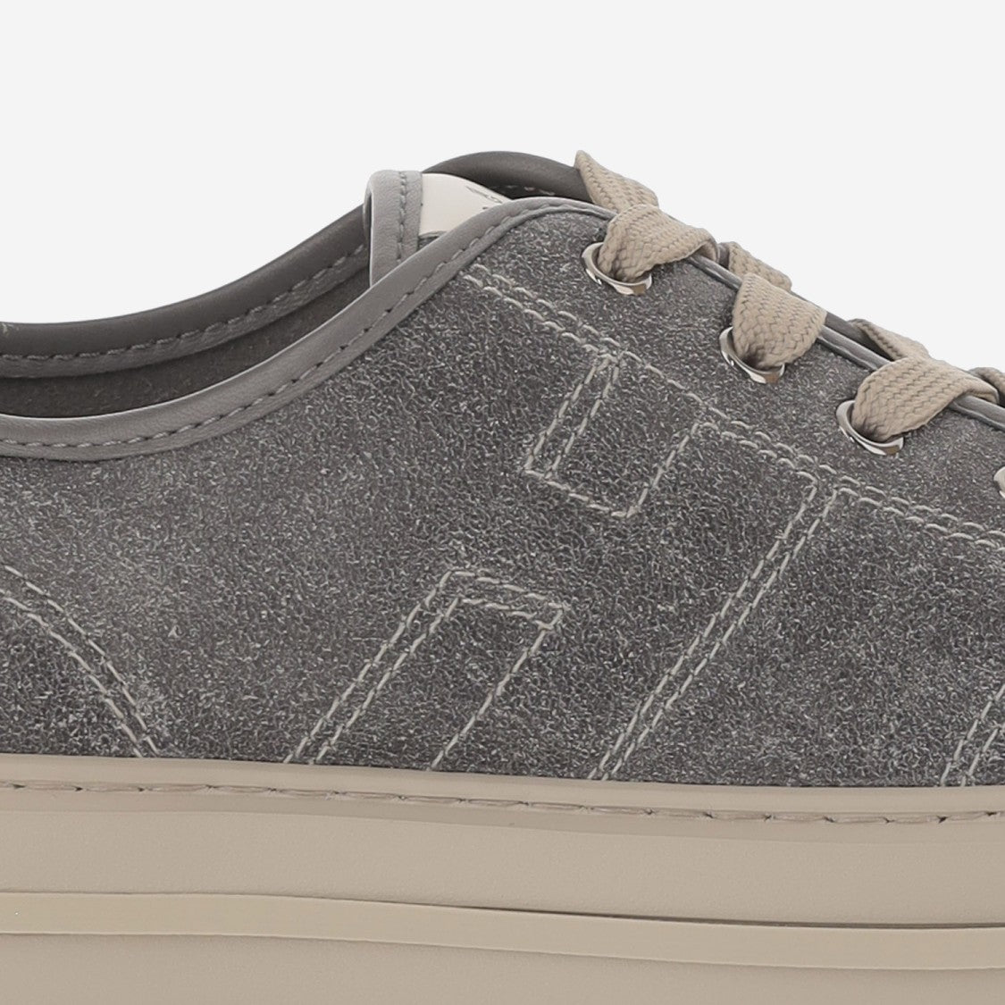 Hogan Vintage Suede Rebel Sneakers With Rubber Inserts