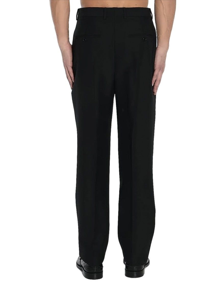 Celine Tailored Black Suit Pants With Front Pleats