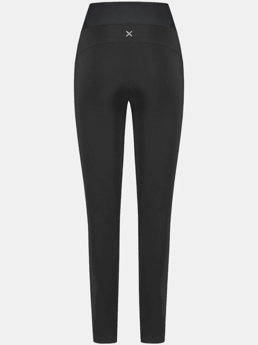 Montura Slim Fit Black Activewear Pants With High Waistband
