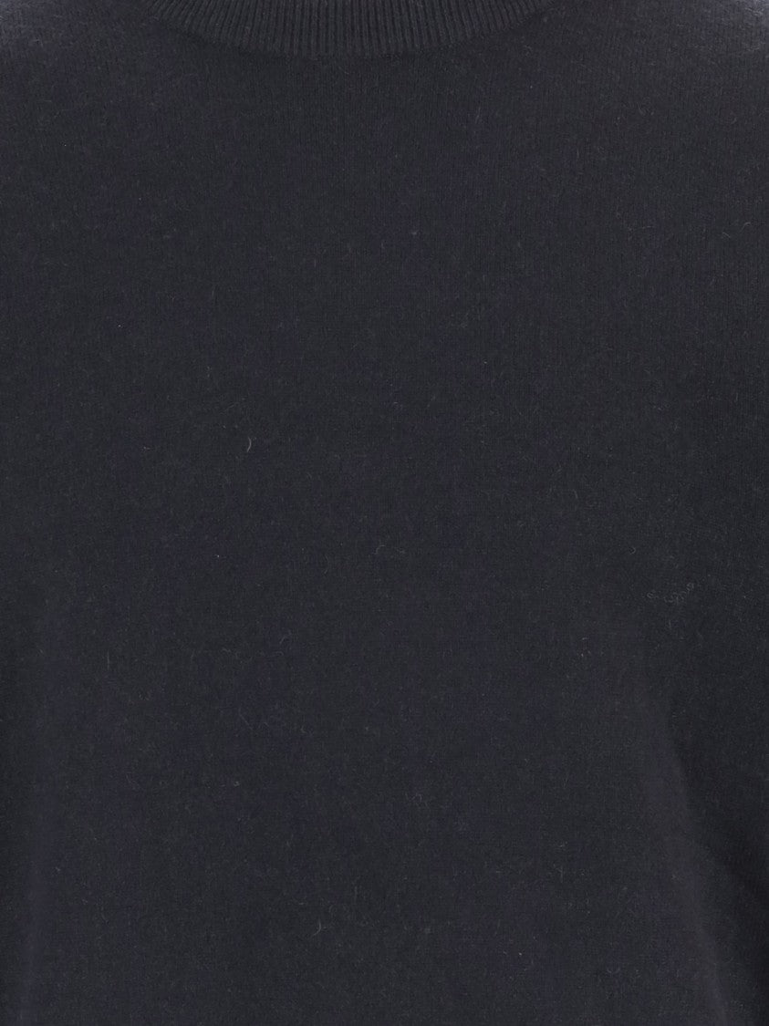 Vince Navy Crew Neck Ribbed Cashmere Sweater