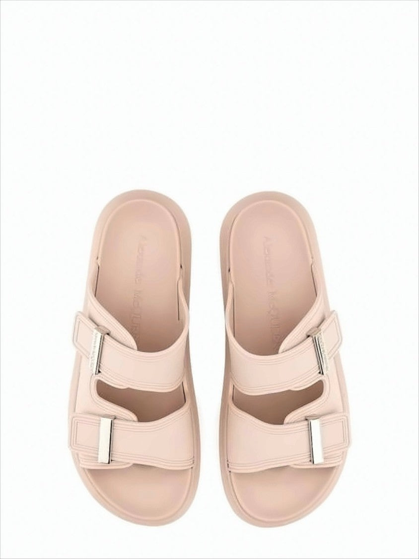 Alexander Mcqueen Minimalist Rubber Mules With Adjustable Straps