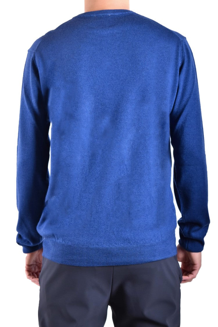 Woolrich Sky Blue Wool Classic Crew Neck Knitwear