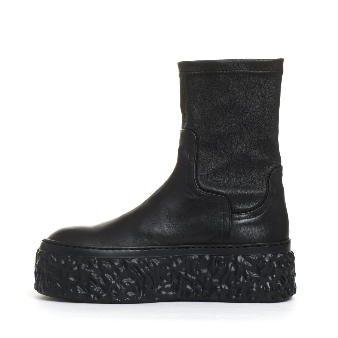 Agl Black Elasticated Ankle Boots