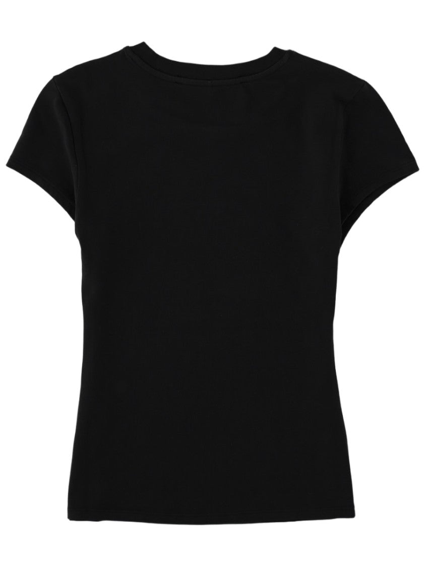Alexander Wang Black Slim Fit Centered Logo T-Shirt