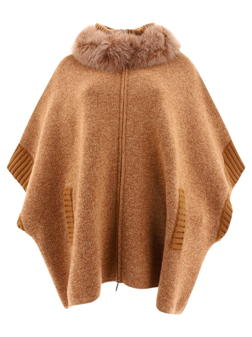 Giovi Cape With Plush Fur Inserts