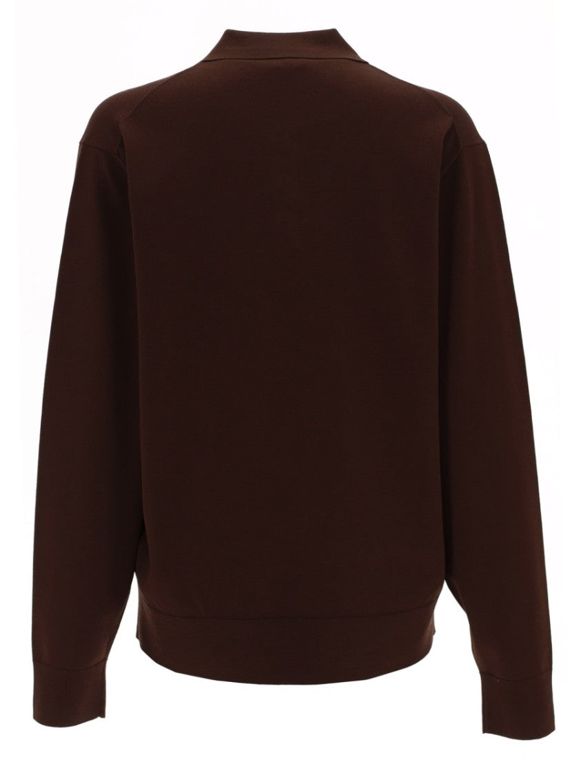 The Garment Madison Deep Brown Viscose Polo Shirt