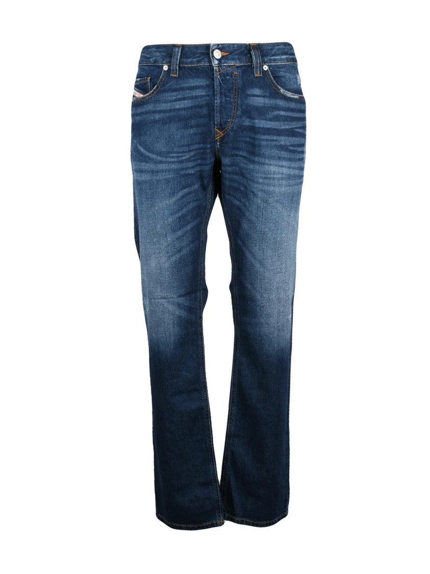 Diesel Blue Cotton Safado Straight-Leg Jeans