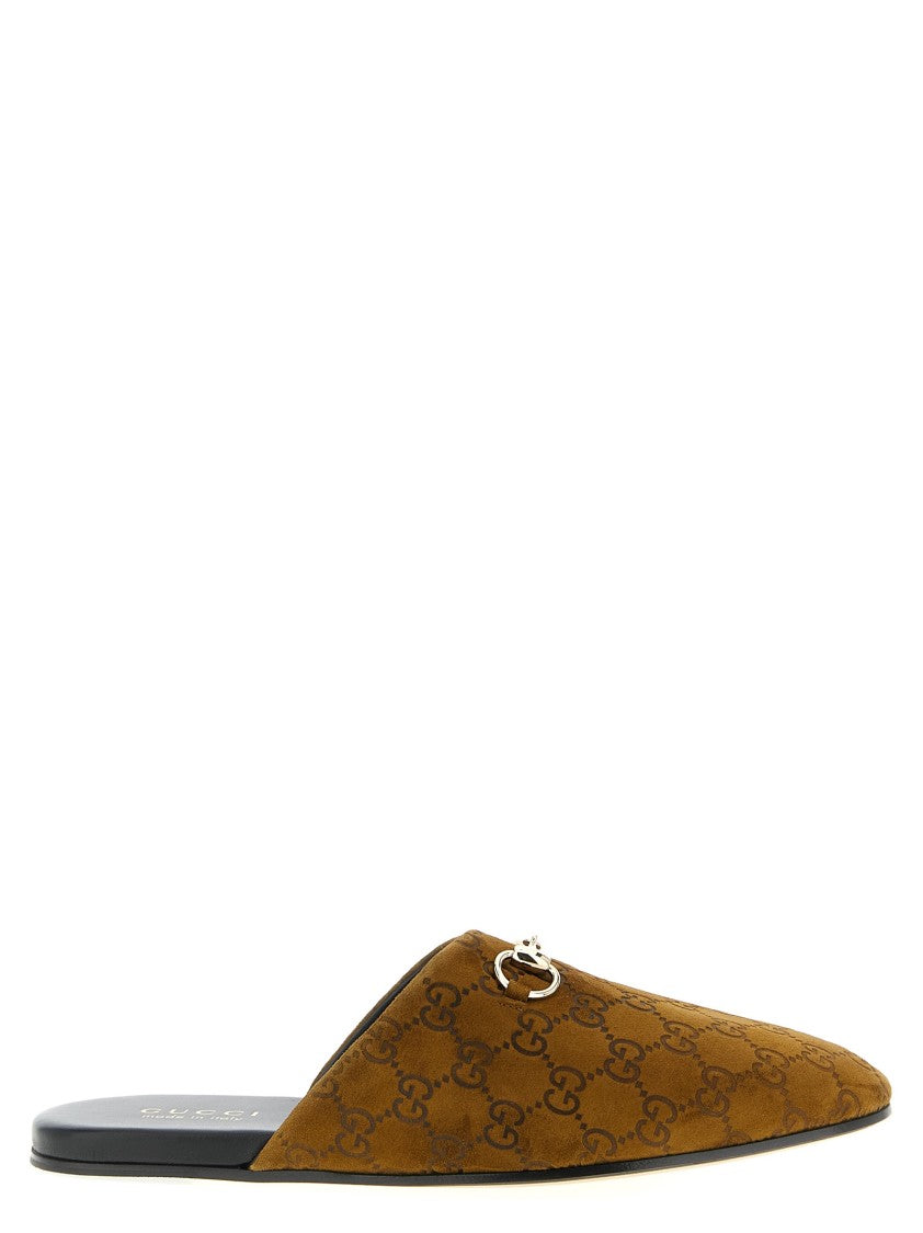 Gucci Sabot Suede Horsebit