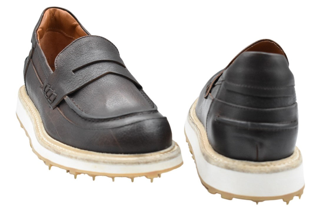 Ernesto Dolani Beige Penny Strap Sophisticated Moccasin Shoes