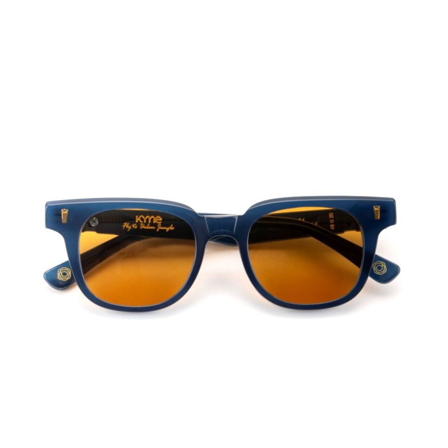 Kyme Justin Square Acetate Sunglasses With Amber Tinted Lenses