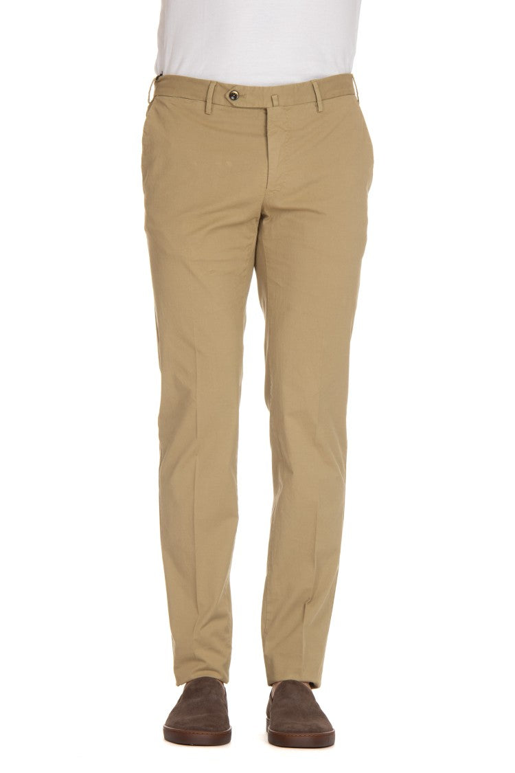 Pt Torino Super Slim Cotton Gabardine Trousers