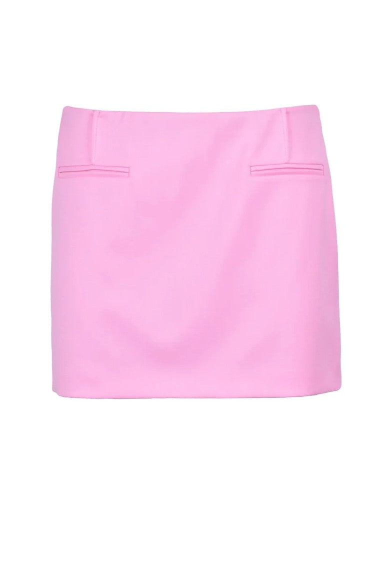 Patrizia Pepe Pink Polyester Viscose Elastane Women's Mini Skirt