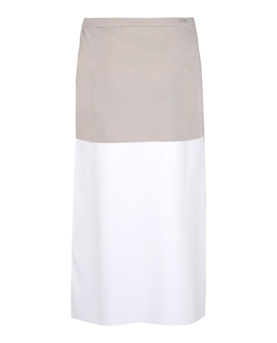 Ferragamo Layered Panel Midi Skirt