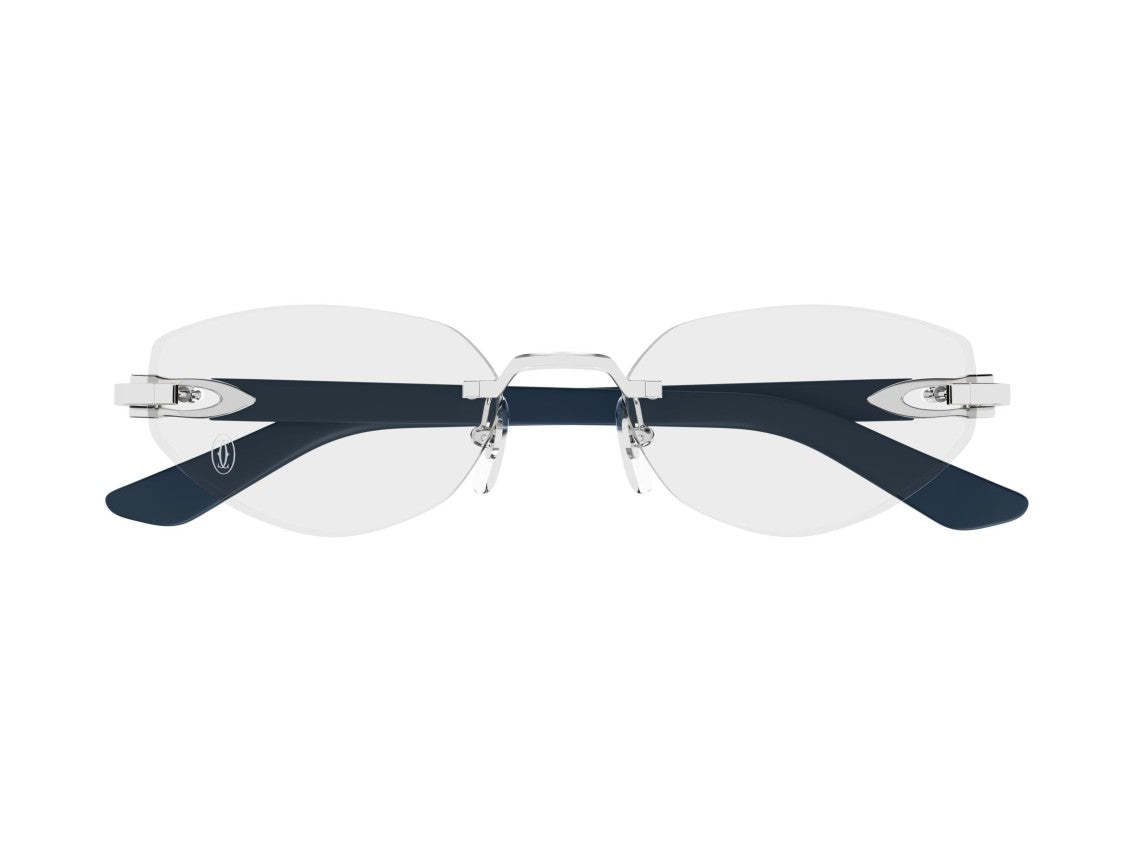 Cartier Silver Ct0609o Rimless Eyeglasses