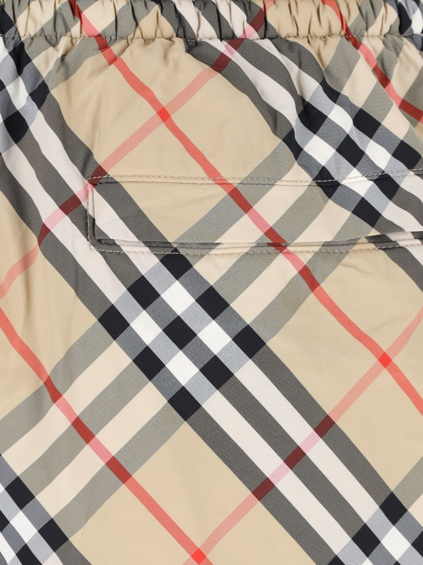Burberry Multicolor Check Mid-Rise Swim Shorts