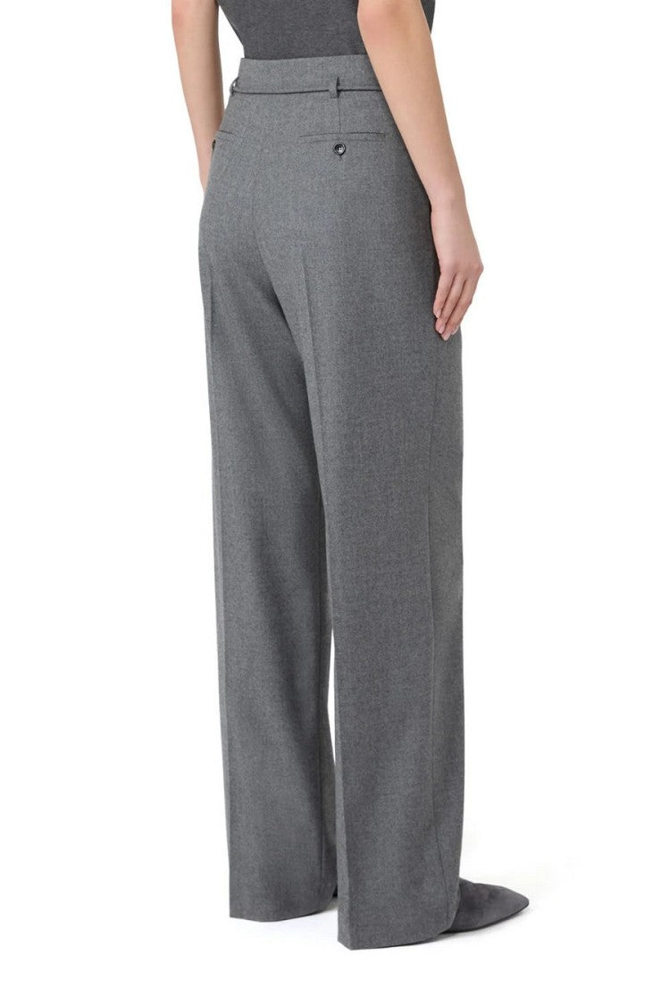 Max Mara Grey Mxmalibi Cashmere-Blend Wide-Leg Pants