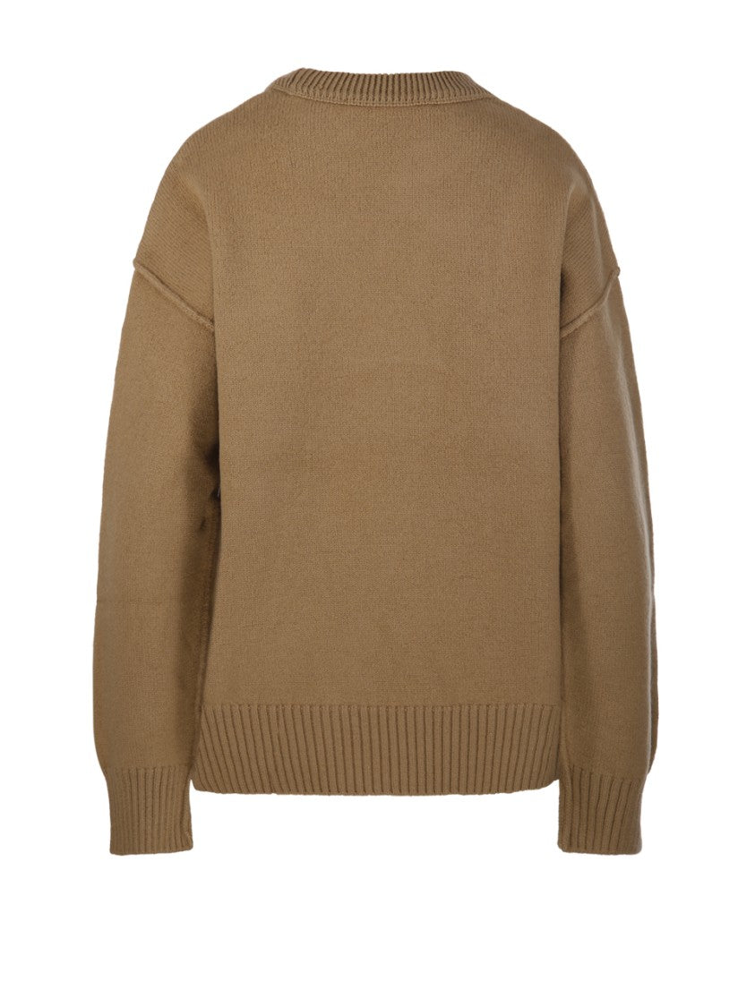 Ami Adc Round Neck Sweater Felted Merino