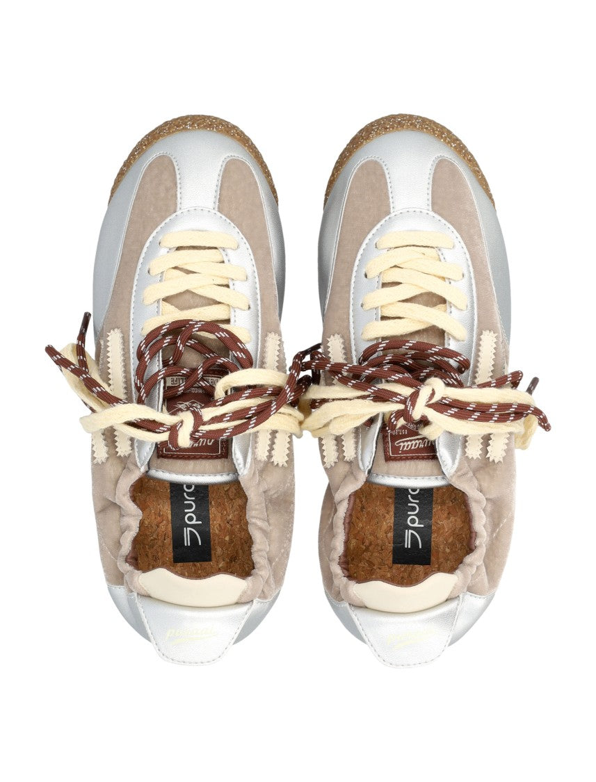 Puraai Panther Velvet Suede Silver Detail Sneakers