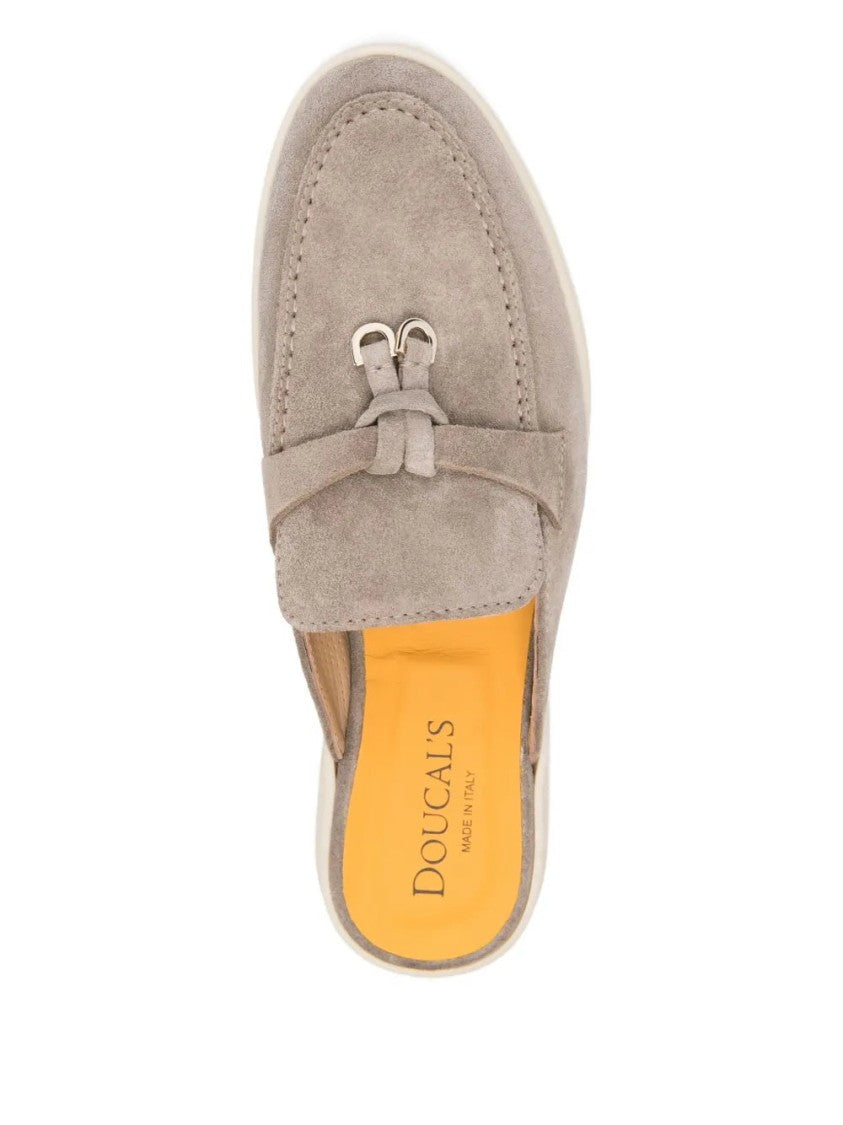 Doucal's Suede-Leather Mules