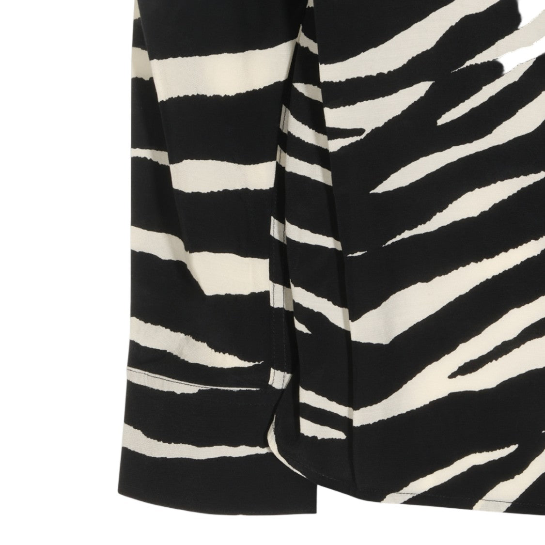 Zadig & Voltaire Zebra Stripe Pattern Shirt With Classic Collar