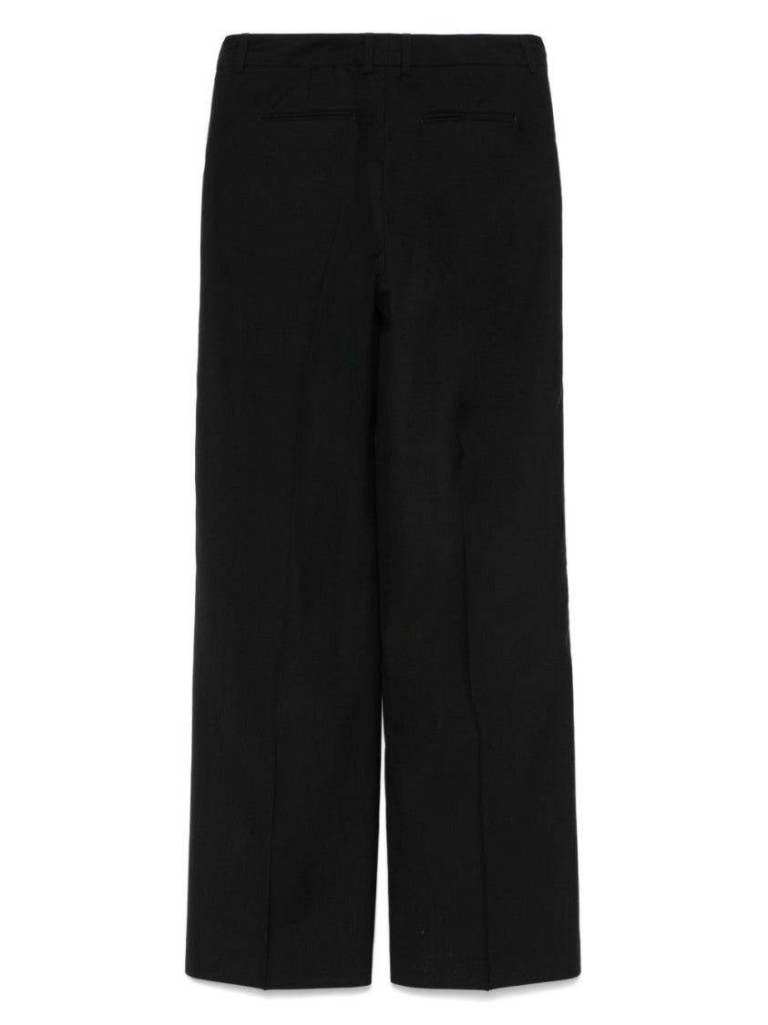 Pt Torino Tailored Black Trousers With Concealed Fastening