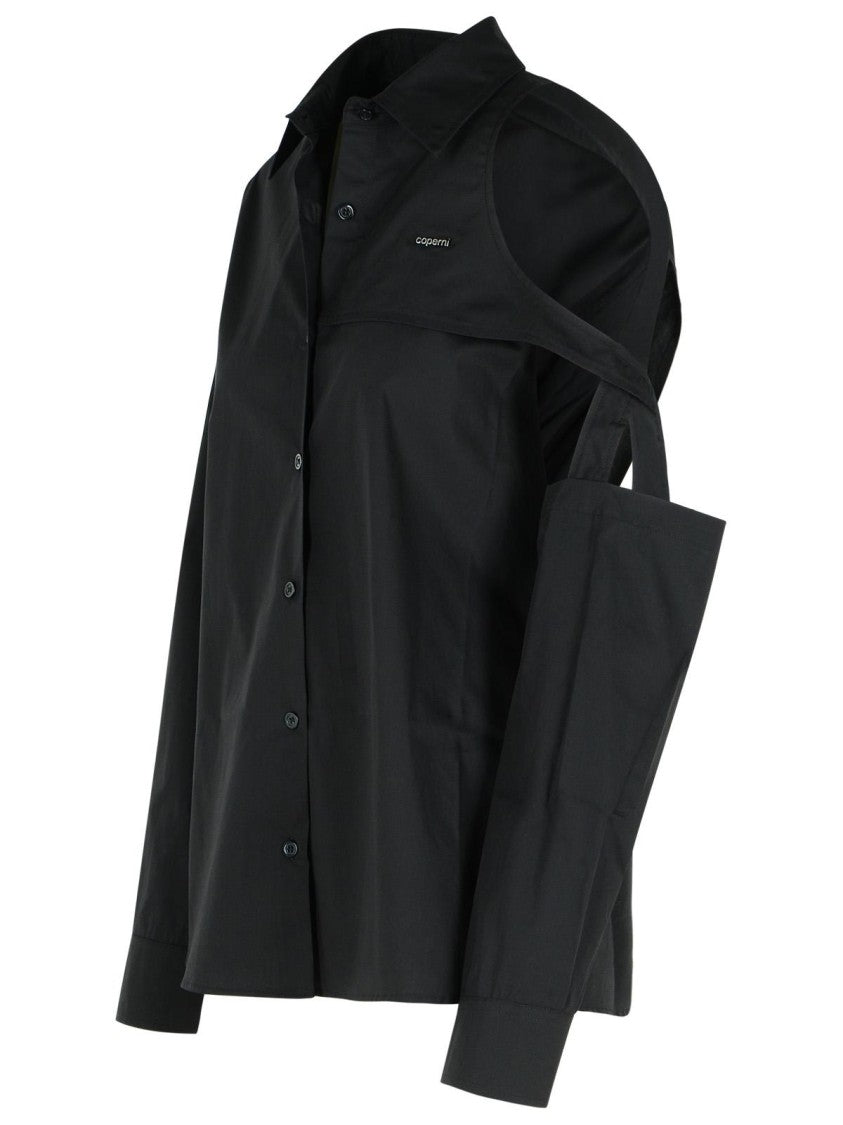 Coperni 'Cutout' Black Cotton Shirt