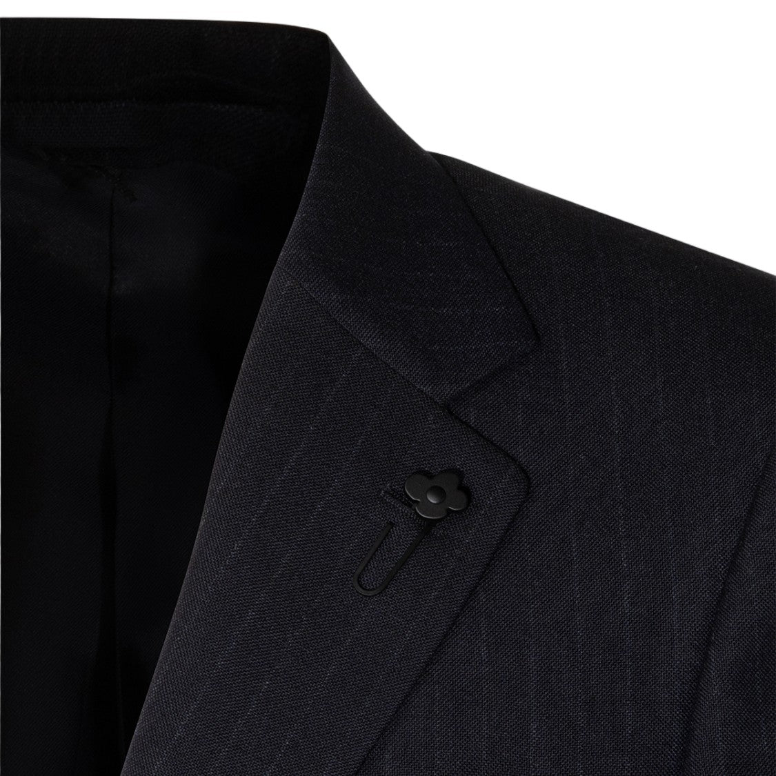 Lardini Tailored Black Two-Piece Suit With Structured Blazer