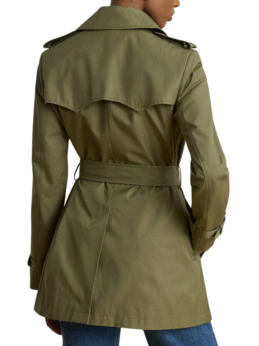 Lauren Ralph Lauren Cotton Double-Breasted Belted Trench Coat