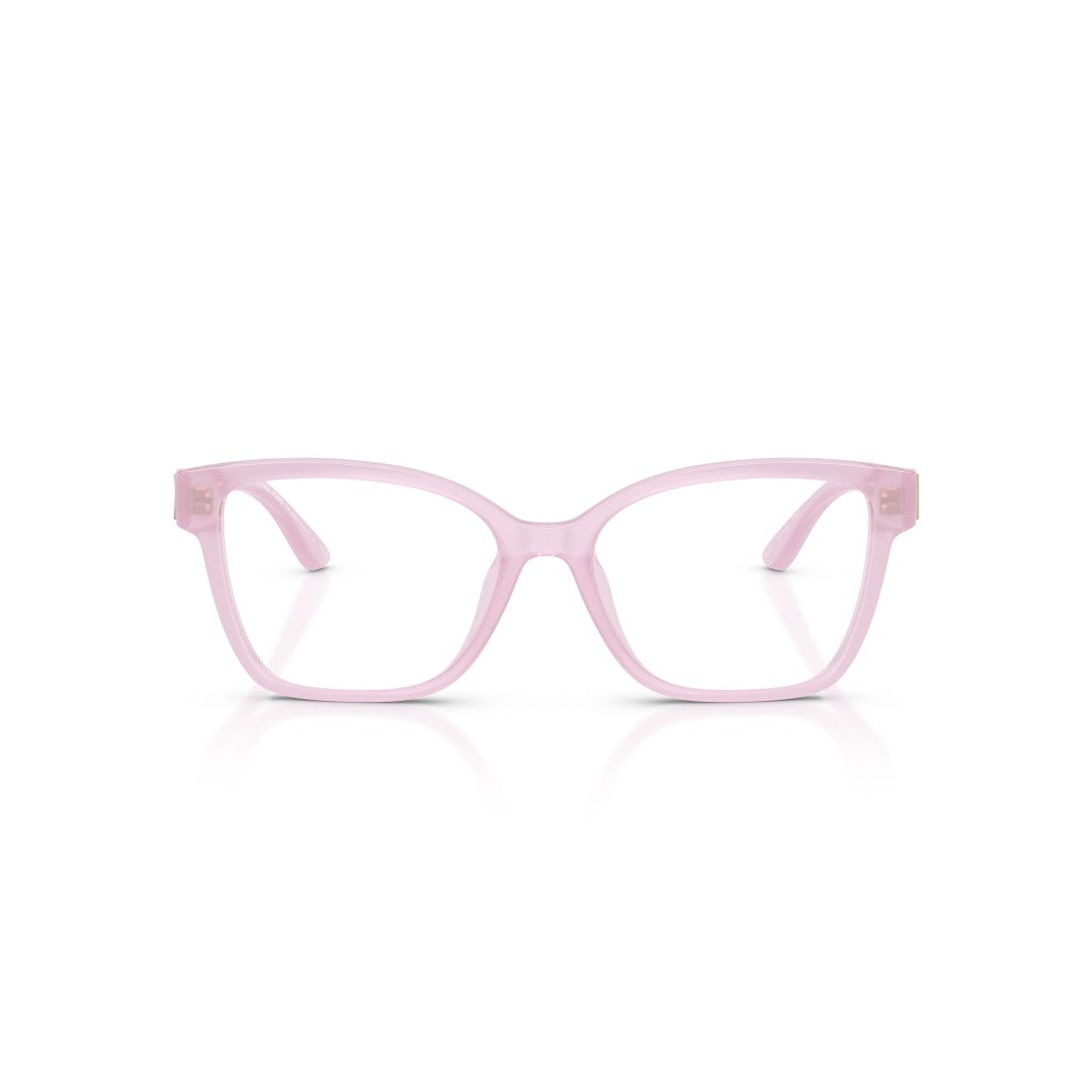 Michael Kors 0Mk4094u Translucent Light Pink Square Eyeglasses With Gold-Tone Details