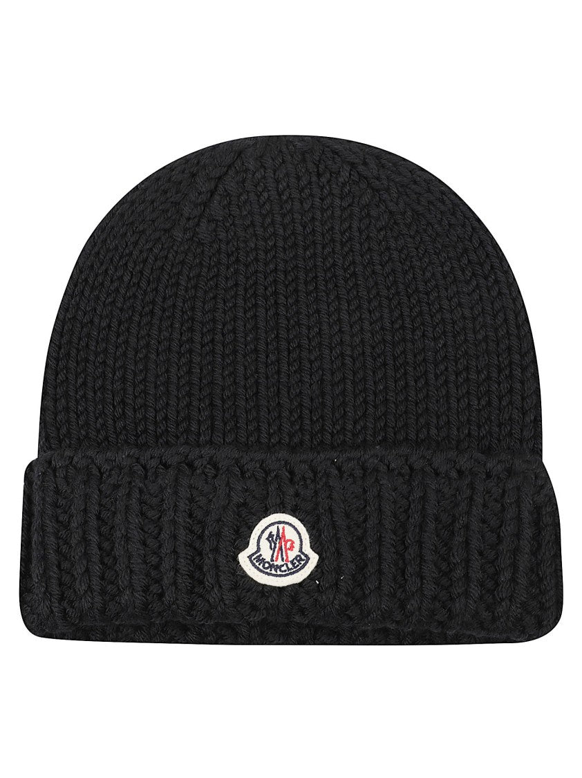 Moncler Kids Chunky Knit Folded Cuff Hat