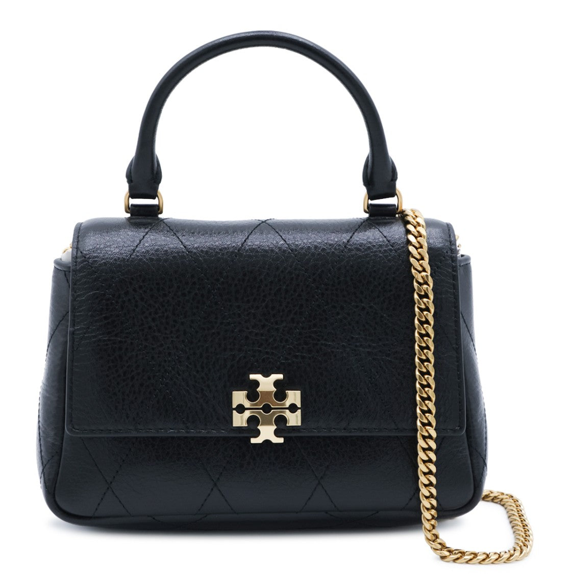 Tory Burch Textured Leather Top Handle Bag With Gold-Tone Hardware