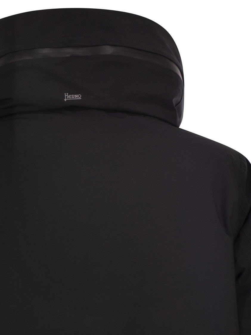 Herno A-Shaped Down Jacket With Hood, 2 Layers