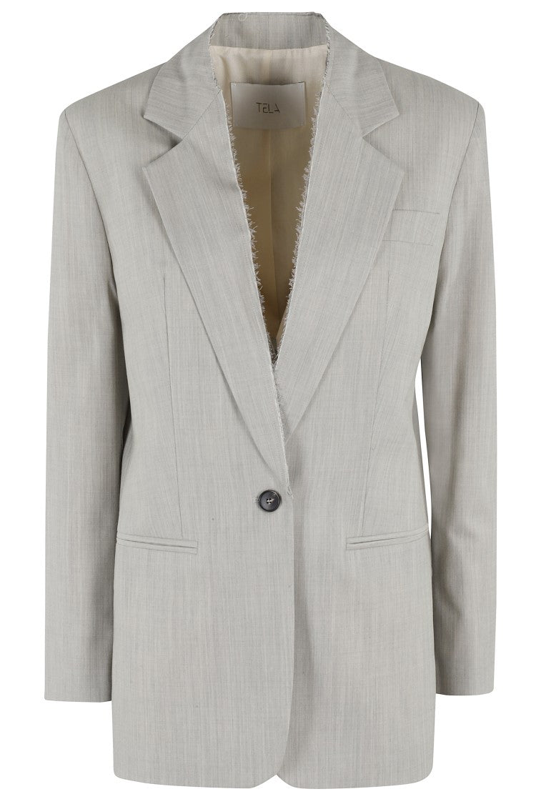 Tela Single-Breasted Blazer With Tailored Silhouette